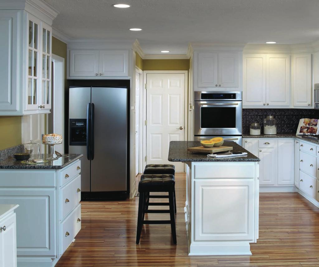 transitional Shaker style works well in many rooms and complements modern as well as traditional décor.