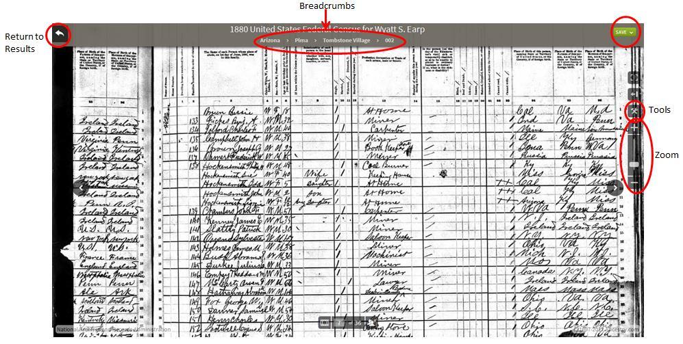 information that can be found in the record. Often, you will find a scan of the original record, which you can click on and view first-hand.
