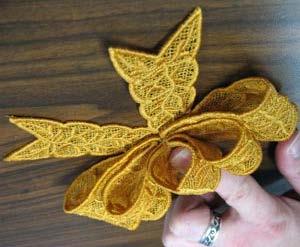 Flower Bow This embroidery file contains three pieces.