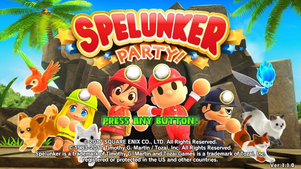 Spelunker Party! Online Manual Getting Started Playing for the First Time When you start the game, the title demo/title screen will appear. Press any button on the title screen.