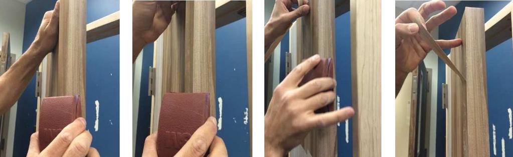 Trimming doors with sharp 90 degree edges (i.e. Wood, Laminate, etc.): 13.