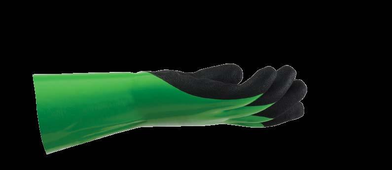 CHEMICAL RESISTANT GLOVES POLYMER TECHNOLOGY WRIST OR CUFF GRIP DESIGN FACTORS: Supported (liner) for added puncture resistance, durability and comfort Unsupported (no liner) for dexterity, hygiene