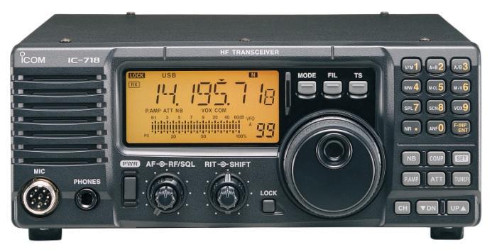 718 HF All Band Transceiver RX 0.030-29.999999MHz* TX 1.800-1.999999 MHz** 3.500-3.999999 MHz** 7.000-7.300000 MHz 10.100-10.150000 MHz 14.000-14.350000 MHz 18.068-18.168000 MHz 21.000-21.