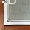 The screen is cleverly designed so that it will not interfere with the motion of the window allowing the