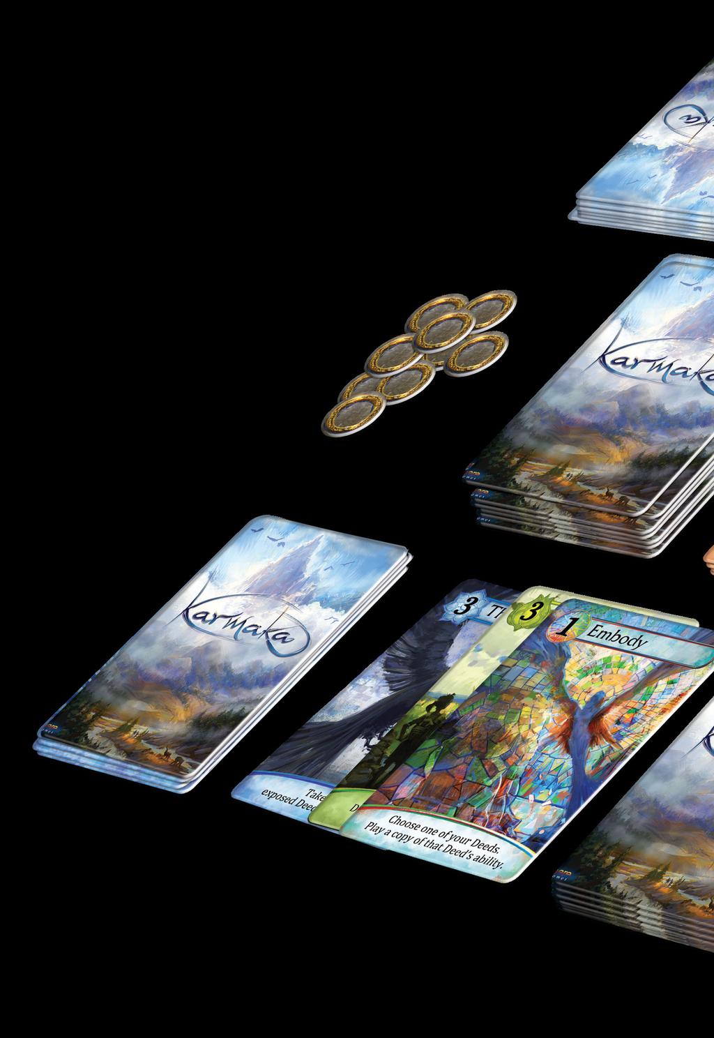 Play Area In the center of play are two areas shared by all players: The Well: a facedown deck; the main source of cards. The Ruins: a faceup discard pile.