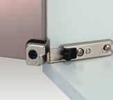 GLASS DOOR HINGE 0 for direct mounting on cabinet side wall 