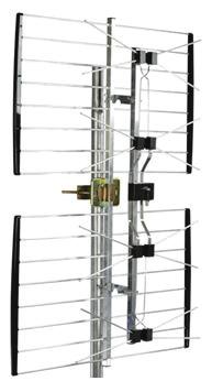 Bandwidth Front to Back Ratio Turning Radius Wind Resistance 174 to 216 and 470 to 700 MHz VHF 2.5dB, UHF 8dB 12dB 1 ft.