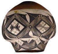 Acoma Jar Acoma potters are famous for their fine, thin-walled pots. Each Acoma pot is a different variation of lines, scrolls, and geometric shapes.