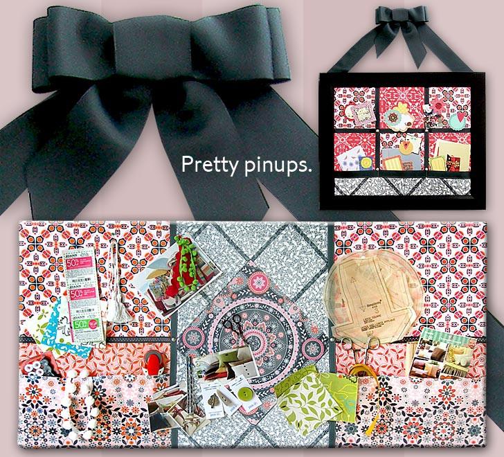Published on Sew4Home Message Central Pinboards: Large & Wrapped or Small & Framed Editor: Liz Johnson Monday, 18 April 2011 9:00 "Where did I put that.