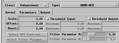 Filtering Images WMMR-MED Filter (Enhancement) choose WMMR-MED from the Type option menu, and retain the 3 x 3 window size set the value of Parameter A to 0.