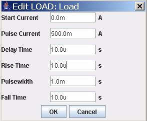 Figure 11. FIGURE 11: Select the Current Load symbol to modify the Load Step Current.