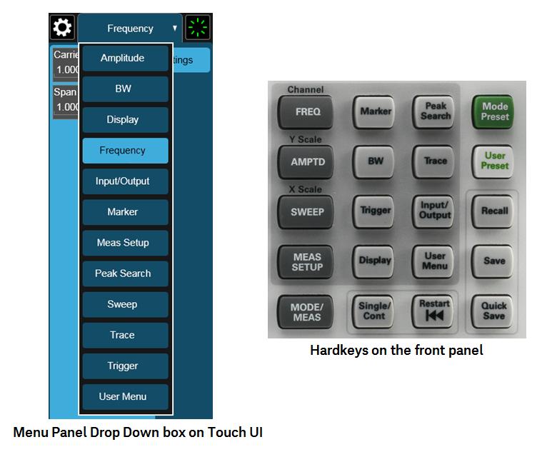 Making Measurements Touch User Interface vs. Front-Panel Hardkeys Touch User Interface vs.