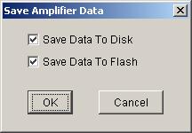 2 Click OK to save data and continue to select a firmware image, or click Cancel to continue without saving data.