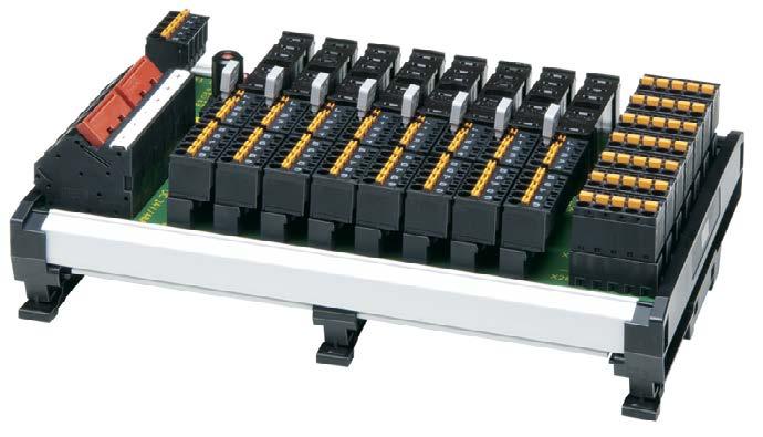 Power Distribution System SV Description The power distribution system SV for rail mounting distributes the current supplied by a DC V switchmode power supply to channels and selectively protects the