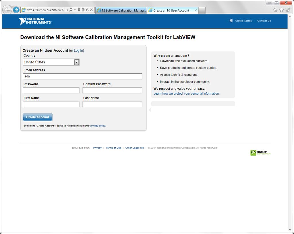 Download the LabVIEW 2013 version of the software.