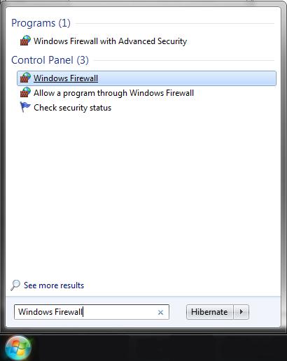 3.2.2.4 SCM and Windows Firewall After installing SCM, if Windows Firewall is enabled, SCM should be added to the list of Allowed Programs to communicate through the Windows Firewall.
