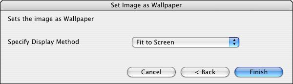 Creating Wallpaper from an Image You can make a selected image wallpaper for your computer. The JPEG image for the wallpaper (extension.
