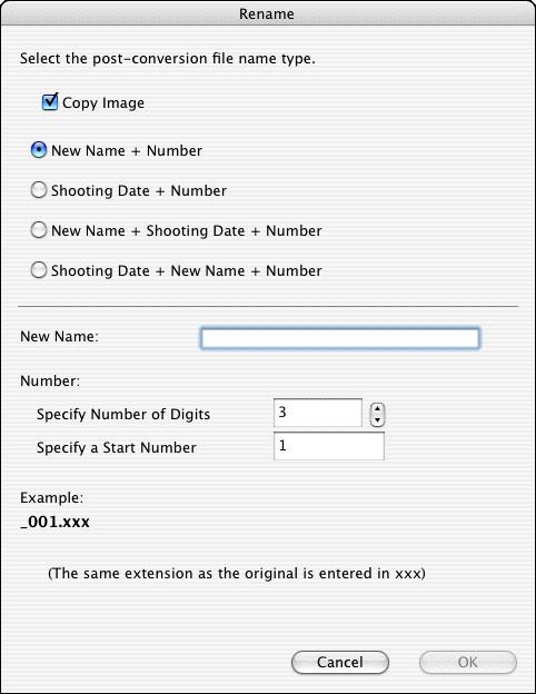 Saving Multiple Images with New File Names You can copy multiple images and save them with new file names in a single operation. Select all the images you want to save with new file names (p.0).