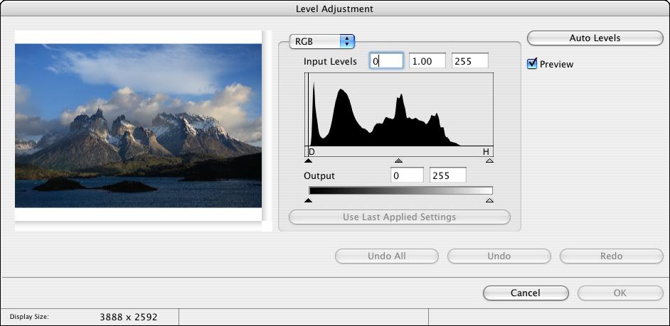 Adjusting the Brightness Level You can adjust the level of brightness (balance). 5 Display the image to edit in the viewer window (p.6).