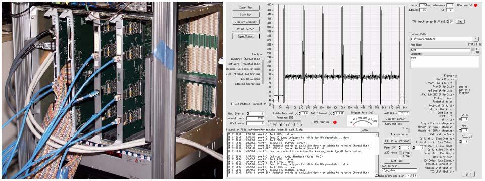 DAQ: APV25 Readout System DAQ Hardware was installed outside of testbeam zone to allow intervention without cutting the