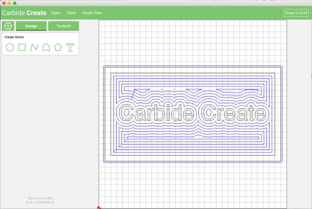 The package has built-in design tools for use creating your next CNC project along with the ability to import DXF and SVG files.