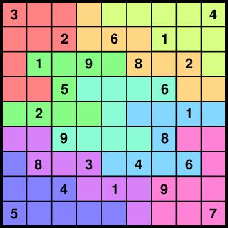 2: JIGSAW SUDOKU Jigsaw Sudoku is a variation of Sudoku in which the 3x3 sub-grids are replaced by