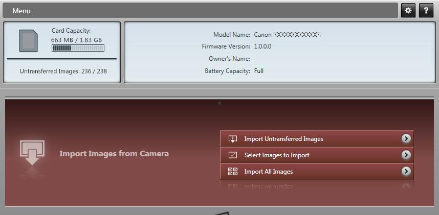Basic Advanced Click [Import Images from Camera], and then click [Import Untransferred Images]. Only images that you have not transferred to the computer will be imported.