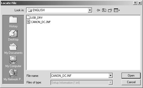 [\USB_drv\English] folder from the Solution Disk