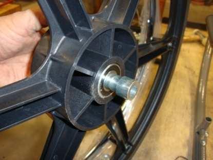 13 Install a mag wheel sleeve into the bearings of appropriate diameter mag wheel.