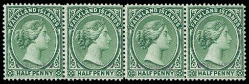 and a lower right corner 1s. (imperf. margins) with fake cancellation.