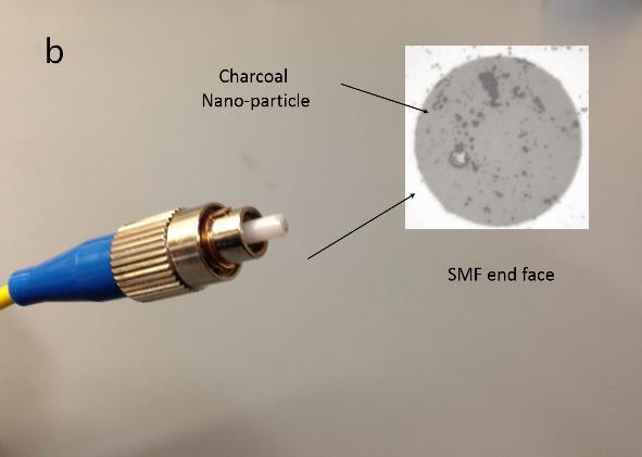 nano-particles on SMF connector end-face. Figure 6.