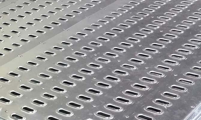 LOHR TYPE SHEETS Based on perforated surfaces our products can be successfully used as parts of : car platforms autotransporters vans trailers The brand of our products have been