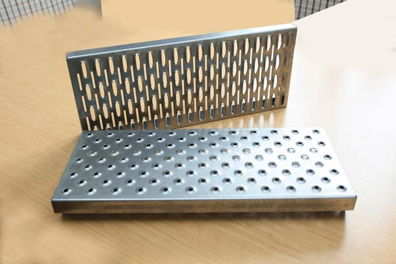NON-SLIP PLATFORMS Perforated non-slip platforms are perfect solution in case of necessity of creating usable surfaces with high adhesion value.
