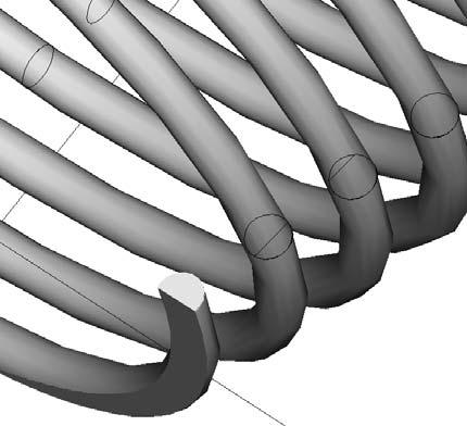The same size and dimensions required in the Convex Compression Spring are to be used in the new spring.