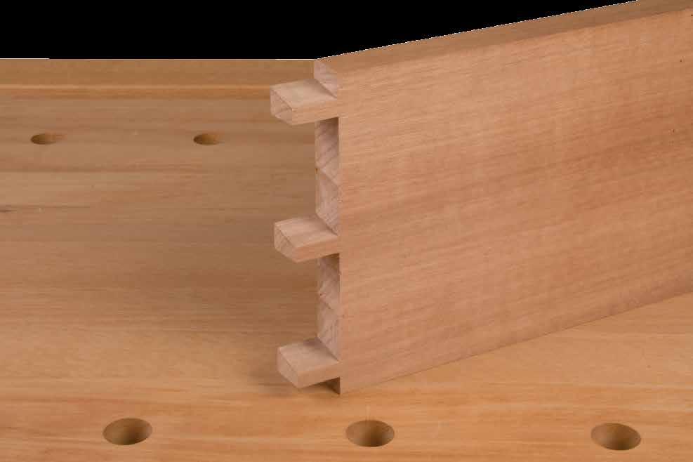 If you have to force the joint together with a mallet, it may result in splitting the dovetailed sockets, as well as forcing the glue out of the joint.