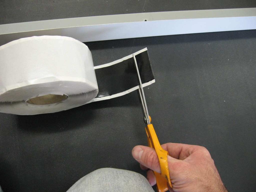 A butyl sealing tape needs to be applied to the underside of the trims at the fixing points to waterproof the fixing