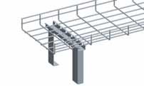 Floor Mount Wire Mesh Cable Tray System for Channeling of Cable Wiring Features Electro Zinc Plated