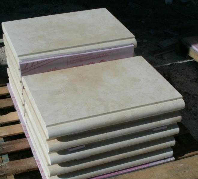 Cut stone is typically sawn on six (or more) sides and cut to a specific