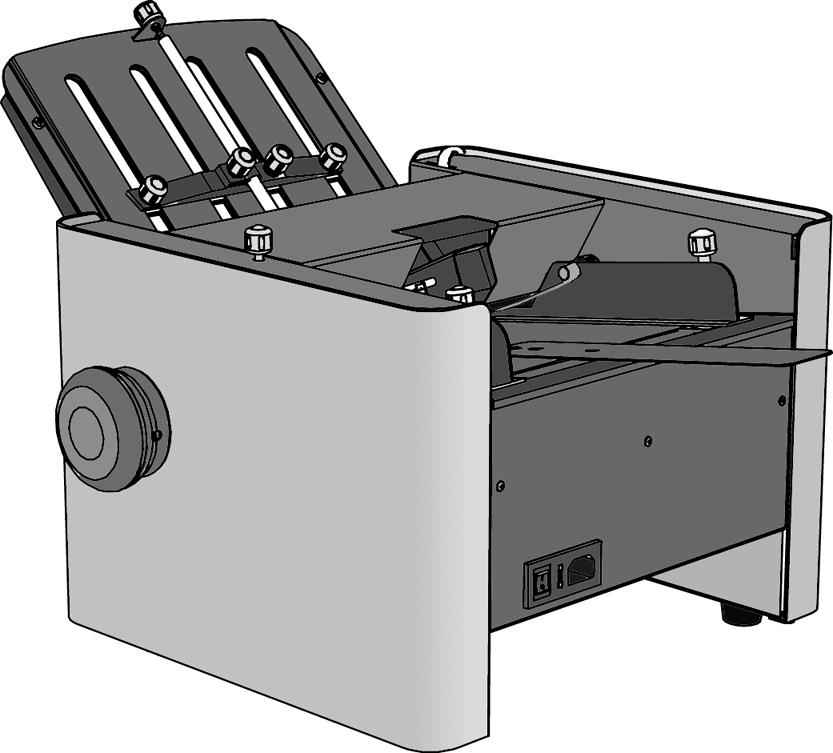 FOLDING MACHINE OPERATOR MANUAL 1. FUNCTION The folding machine is used to fold documents stand alone or in combination with a system 7. Sheets can be folded in various types.