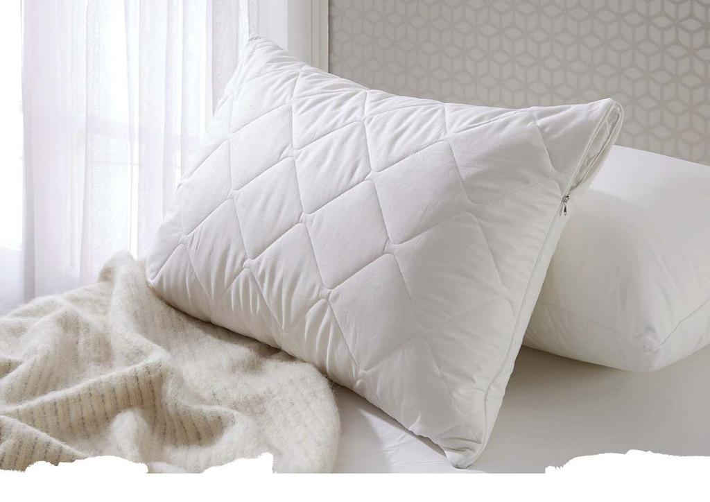 PILLOW PROTECTOR Outer fabric: 100% pure cotton or 50%