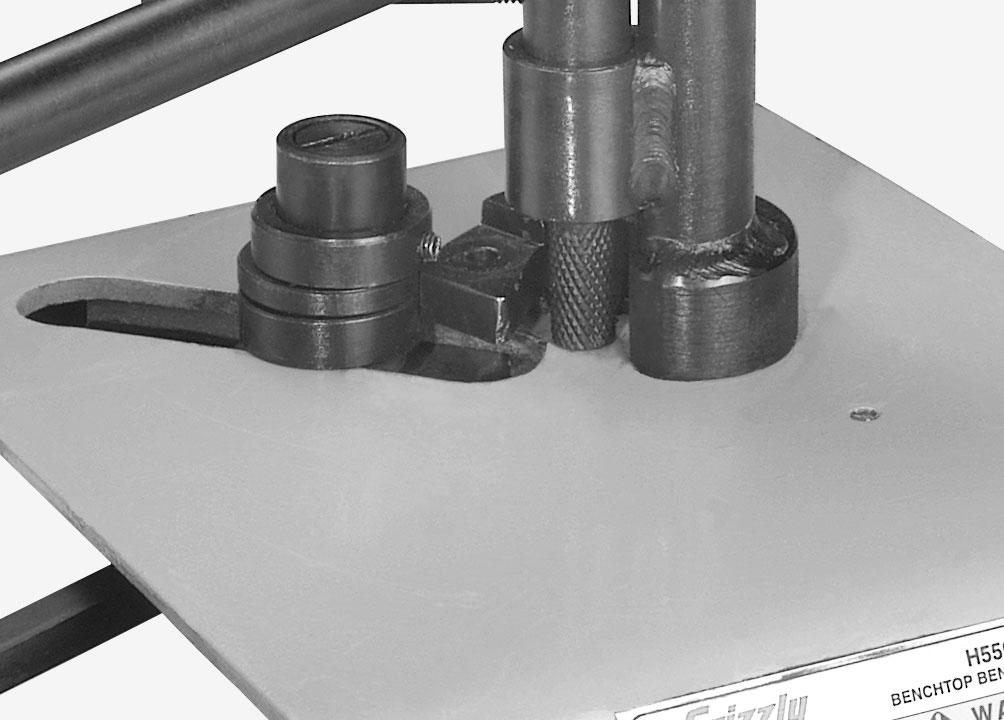 Scroll Tool The scroll tool is designed to wrap the workpiece around the dies to make a spiral or a scroll shape. Make sure that the tool is mounted solid and secure to the work surface.