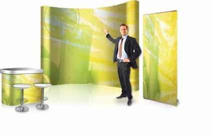 3 x 3 Pop Up Stand Five panels pop up system Full colour graphic with protective