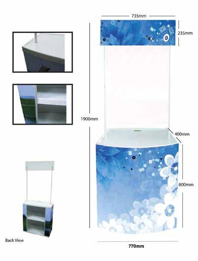 Promotion Counter Large graphic area
