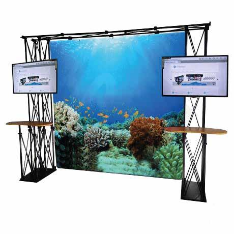 Dynamic Truss Backdrop (Sales & Rental) Dynamic Truss Backdrop Ever thought of having a backdrop that could hold TV screen