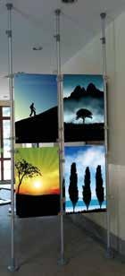4 kg can display both foam board posters & PVC banners can be use to display a length of banner
