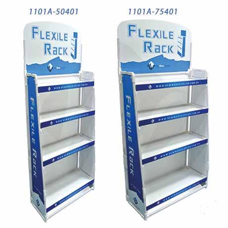 Flexible Rack Series/ Portable PVC Foldable Display Rack Series (suitable for countless time) Flexile Rack 1101A Unlike conventional display made of corrugated