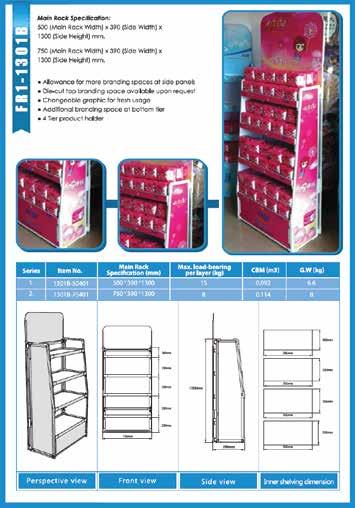 HT Includes printing on 2 side panels, 4 x front tier label & 1 header board Pack flat in carton box To supply on purchase of Flexile Rack Model no.