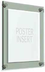 Perspex poster holder uses the classic double clear perspex