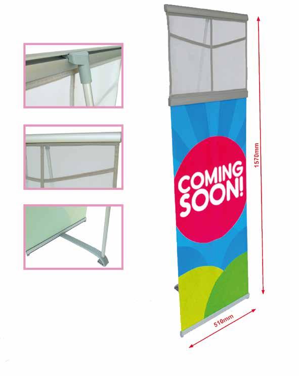 I-Banner Stand with 2 Holders I-Banner Stand Comes with 2 x A4 Size Holder Netting Brochure Stand 8
