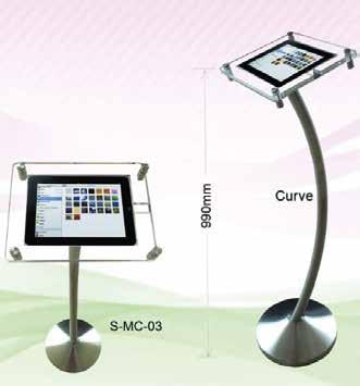 grooves for a simple header board behind Weight : 13 kg Boni Tripod Menu Stand (Music Stand) Ideal